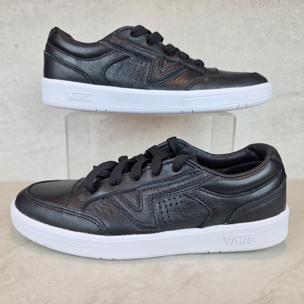 Vans Lowland CC SIZE US 6.5 MENS Leather Shoes Black/White Casual Skate Sneaker